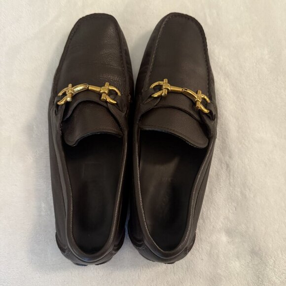 Salvatore Ferragamo Other - Men’s Salvatore Ferragamo Parigi Gancini Brown Leather Drivers US 9 EEE Wide